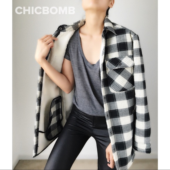 Boyfriend faux shearling jacket - Picture 2 of 8